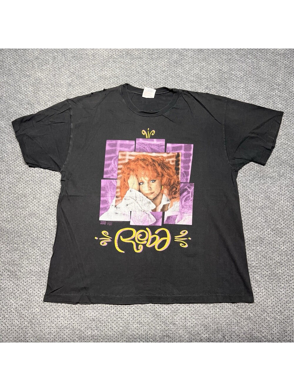 Vintage 1990s Reba McEntire T Shirt XL Black Concert Tour Band Rare Men’s